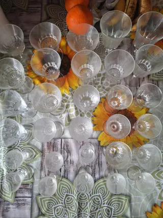 Juego de 15 Vasos de Cristal