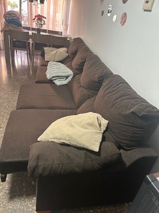 Sofá modular marrón extensible