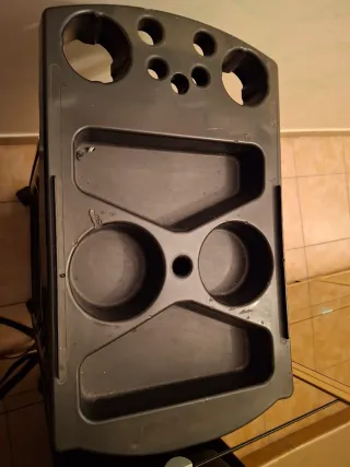 Carrello portaoggetti nero con cassetti