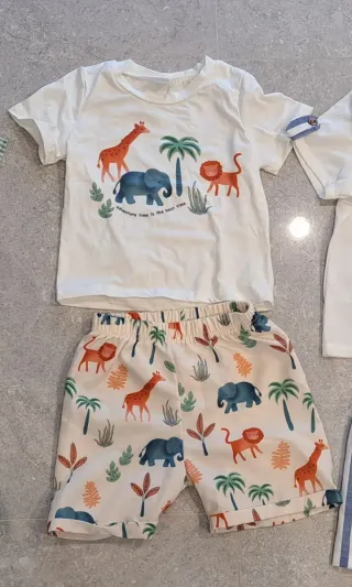 Pack 8 Conjuntos Bebé y 2 pantalones 12-18 meses