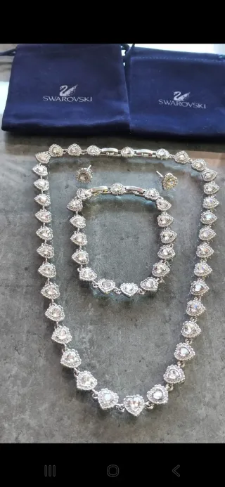 Conjunto replica Corazones Plata