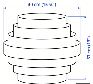 Lámpara de Techo Ikea DYKARKLOCKA Madera