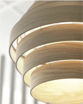 Lámpara de Techo Ikea DYKARKLOCKA Madera