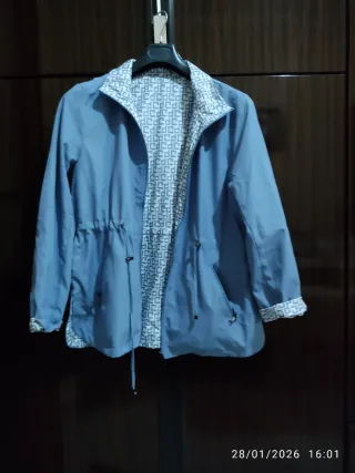 Spolverino donna double-face con cappuccio