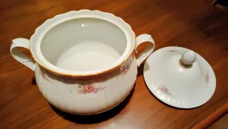 Sopera Santa Clara Porcelana Flores Rosas