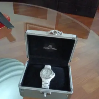 Orologio Mario Mossa donna bianco e argento