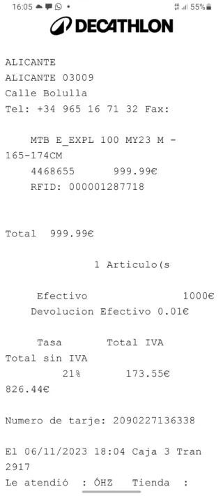 Bicicleta Rockrider E-ST 100 Eléctrica