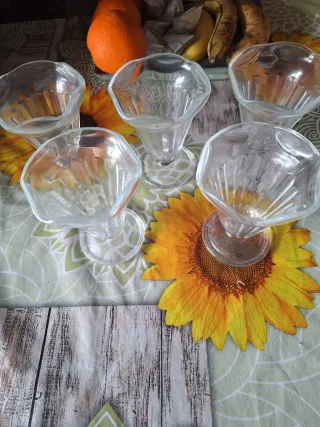 Copas de helado de cristal