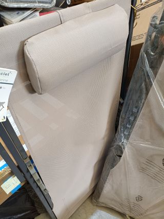 Tumbona plegable Pliante, aluminio gris antracita 100x79x58