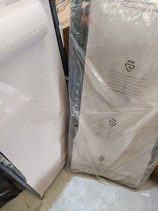 Tumbona plegable Pliante, aluminio gris antracita 100x79x58