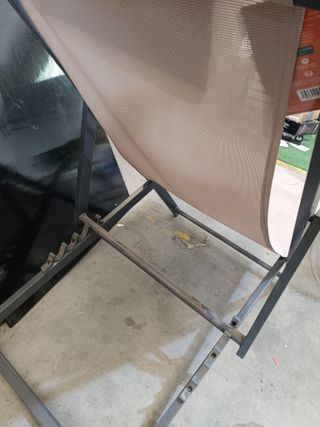 Tumbona plegable Pliante, aluminio gris antracita 100x79x58