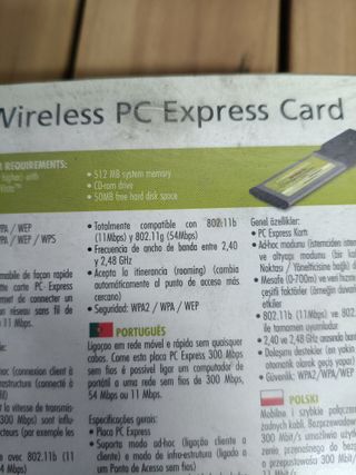 Tarjeta de expansión de WiFi para portátiles