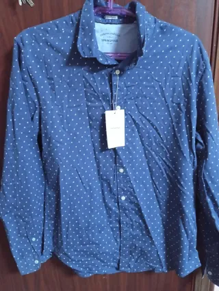 Camisa Springfield Hombre Azul/Blanco Estrenar