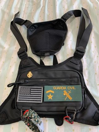 Bolso Pecho Táctico Deportivo Negro