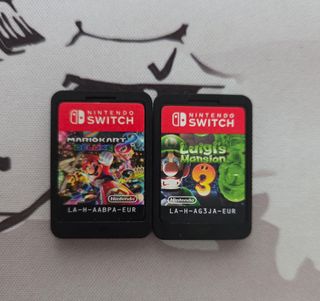 Mario Kart Deluxe y Luigi's Mansion 3 sin caja