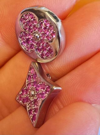 Pendientes Louis Vuitton Diamante Rosa Oro