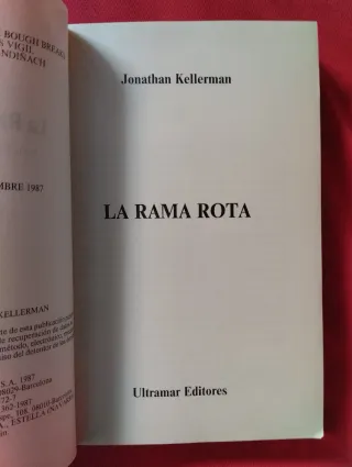 Libro LA RAMA ROTA, JONATHAN KELLERMAN