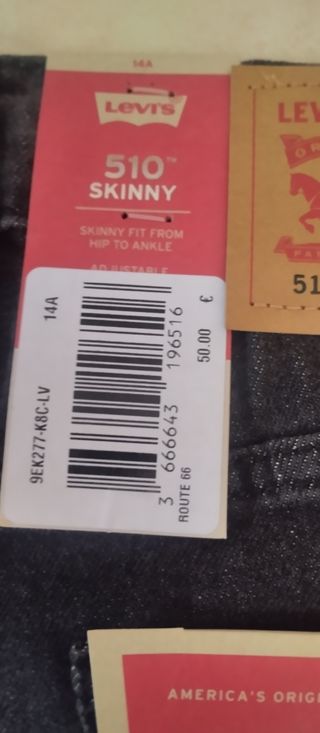 Pantalones vaqueros skinny negro niño