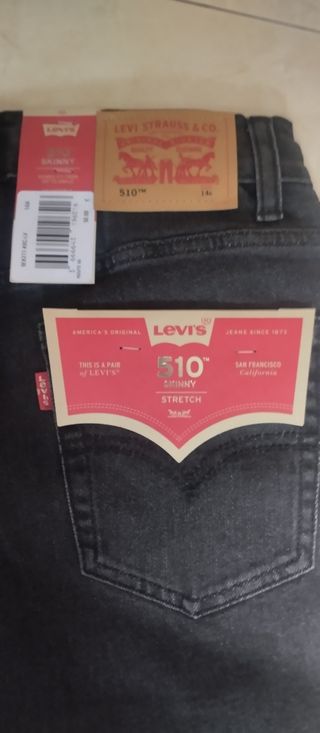 Pantalones vaqueros skinny negro niño