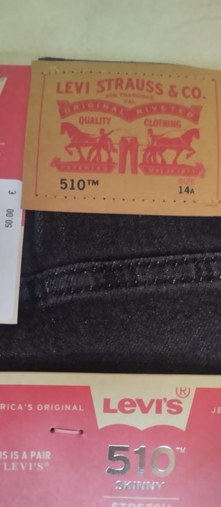 Pantalones vaqueros skinny negro niño