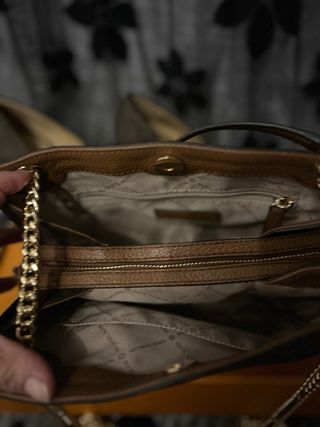 Bolso Michael Kors Marrón y Dorado