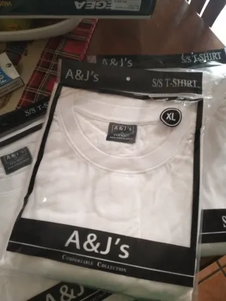 3 Magliette Intime Uomo A&J's Cotone Mezza Manica