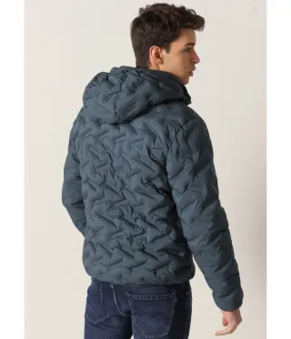 Cazadora acolchada SIX VALVES capucha Talla M/L