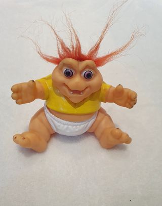 Raro Baby Sinclair de los 90s Pelo Naranja
