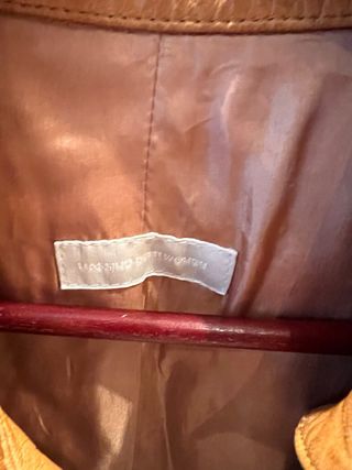 Chaqueta de cuero Massimo Dutti marrón