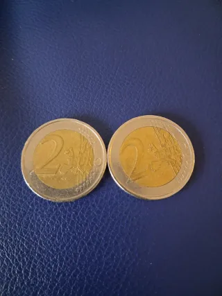 2 Monedas Euro Flores 1999 y 2000