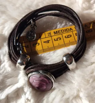 Pulsera Viceroy Mujer Cristal Murano Cuero