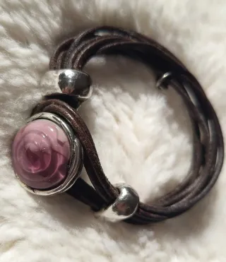 Pulsera Viceroy Mujer Cristal Murano Cuero