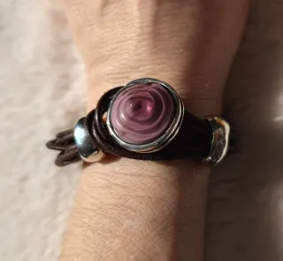 Pulsera Viceroy Mujer Cristal Murano Cuero