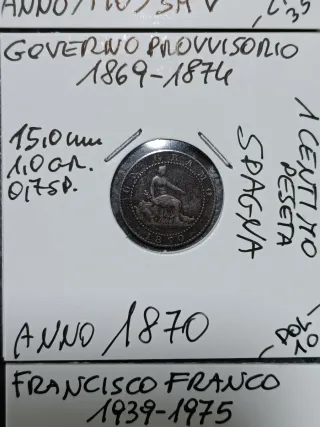 12 Monete Spagnole XIX e XX Secolo