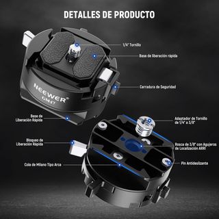 NEEWER GM47 Placa Liberación Rápida, Placa QR Bloq