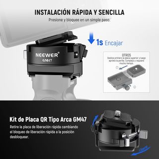 NEEWER GM47 Placa Liberación Rápida, Placa QR Bloq