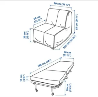 Sofá Cama Ikea Lyksele Blanco