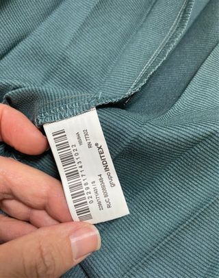 Vestido largo plisado verde azulado