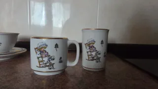 Vajilla con el nombre María de porcelana