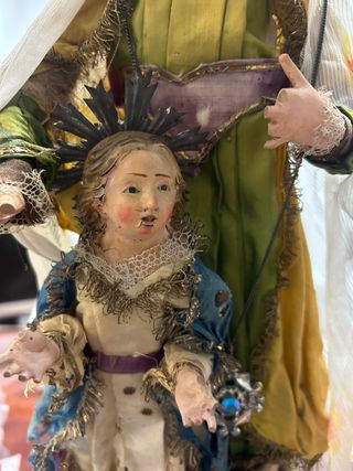 Statua antica Sant'Anna con Maria Bambina