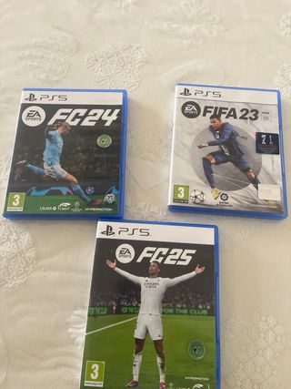 Lote 3 Juegos PS5/PS4: FIFA 23, FC 24, FC 25,
