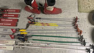 Sci vintage Kastle, Atomic, Red Master e bastoncini