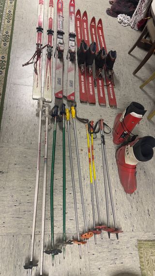 Sci vintage Kastle, Atomic, Red Master e bastoncini