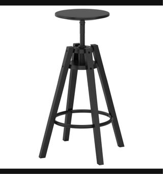 Taburete alto negro Ikea Dalfred