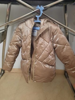 Chaqueta Niña Metalizada Dorada
