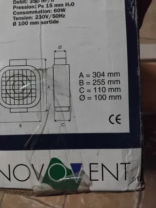 Extractor de humos Novovent