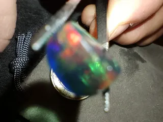 Ópalo Negro Irregular Pulido