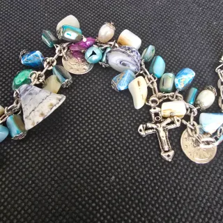 Lote 3 Pulseras Azules y Plateadas