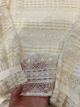 Camisa Stradivarius encaje blanca Talla L