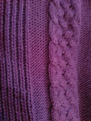 Vestido de punto morado manga corta